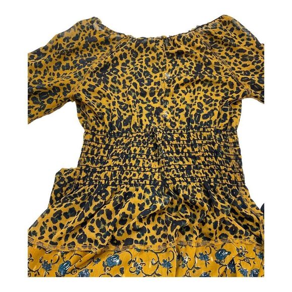 Women’s Leopard Floral Maxi Dress w/Elastic waist. Size M - Picture 9 of 13